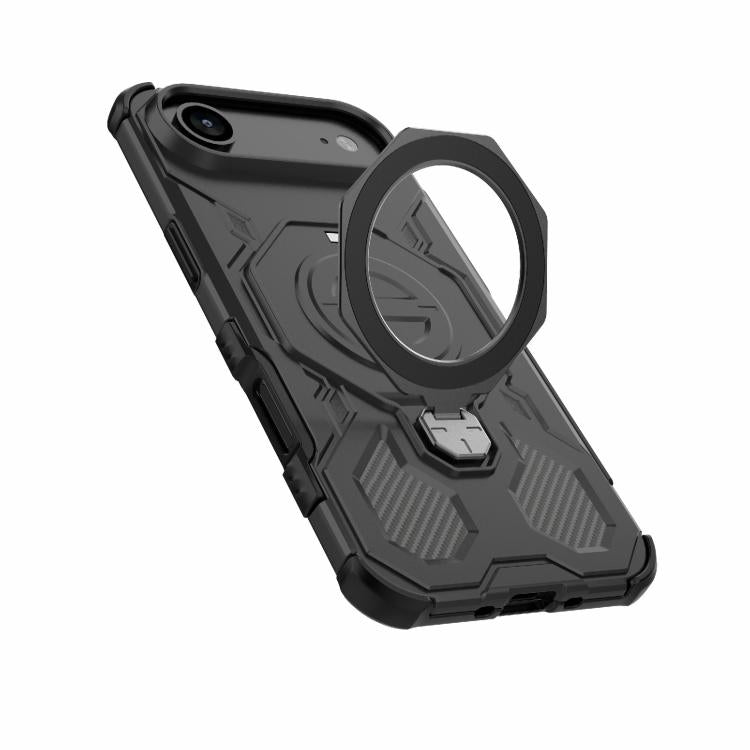 For iPhone Air J-20 Solid Color MagSafe Magnetic TPU+PC Phone Case(Black) - iPhone Air Cases by buy2fix | Online Shopping UK | buy2fix