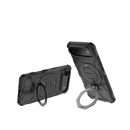 For iPhone Air J-20 Solid Color MagSafe Magnetic TPU+PC Phone Case(Black) - iPhone Air Cases by buy2fix | Online Shopping UK | buy2fix