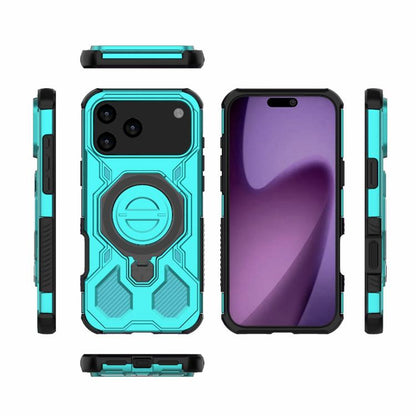 For iPhone 17 Pro Max J-20 Solid Color MagSafe Magnetic TPU+PC Phone Case(Lake Blue) - iPhone 17 Pro Max Cases by buy2fix | Online Shopping UK | buy2fix