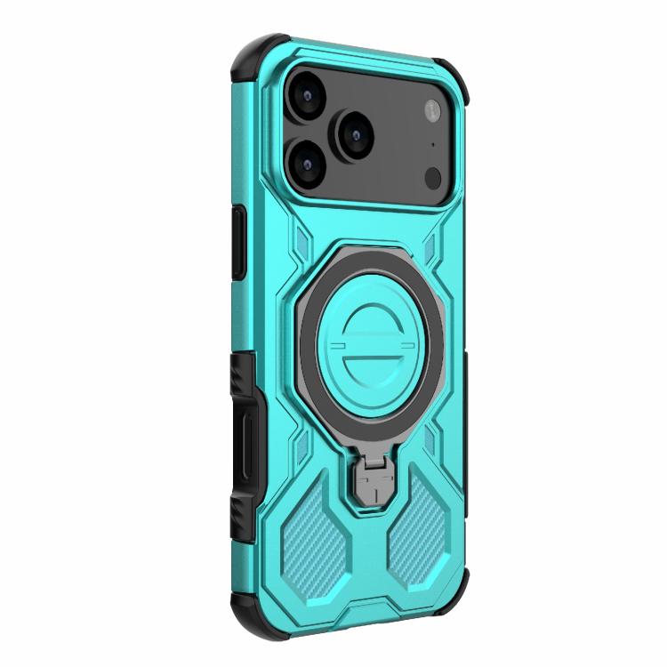 For iPhone 17 Pro Max J-20 Solid Color MagSafe Magnetic TPU+PC Phone Case(Lake Blue) - iPhone 17 Pro Max Cases by buy2fix | Online Shopping UK | buy2fix