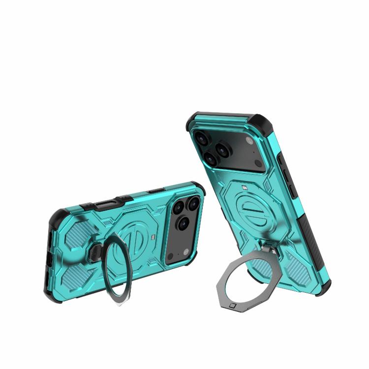 For iPhone 17 Pro Max J-20 Solid Color MagSafe Magnetic TPU+PC Phone Case(Lake Blue) - iPhone 17 Pro Max Cases by buy2fix | Online Shopping UK | buy2fix