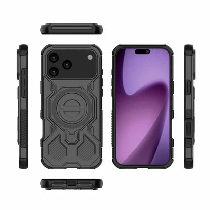 For iPhone 17 Pro Max J-20 Solid Color MagSafe Magnetic TPU+PC Phone Case(Black) - iPhone 17 Pro Max Cases by buy2fix | Online Shopping UK | buy2fix