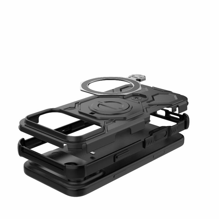 For iPhone 17 Pro Max J-20 Solid Color MagSafe Magnetic TPU+PC Phone Case(Black) - iPhone 17 Pro Max Cases by buy2fix | Online Shopping UK | buy2fix