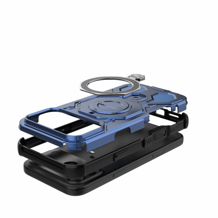 For iPhone 17 Pro Max J-20 Solid Color MagSafe Magnetic TPU+PC Phone Case(Blue) - iPhone 17 Pro Max Cases by buy2fix | Online Shopping UK | buy2fix