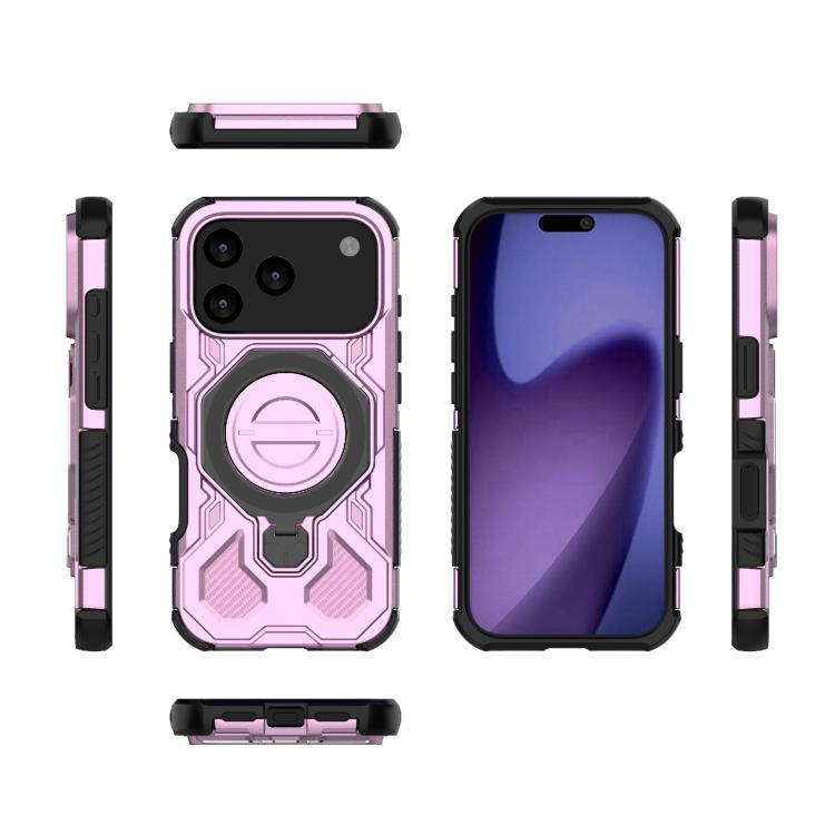 For iPhone 17 Pro J-20 Solid Color MagSafe Magnetic TPU+PC Phone Case(Pink) - iPhone 17 Pro Cases by buy2fix | Online Shopping UK | buy2fix
