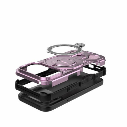 For iPhone 17 Pro J-20 Solid Color MagSafe Magnetic TPU+PC Phone Case(Pink) - iPhone 17 Pro Cases by buy2fix | Online Shopping UK | buy2fix