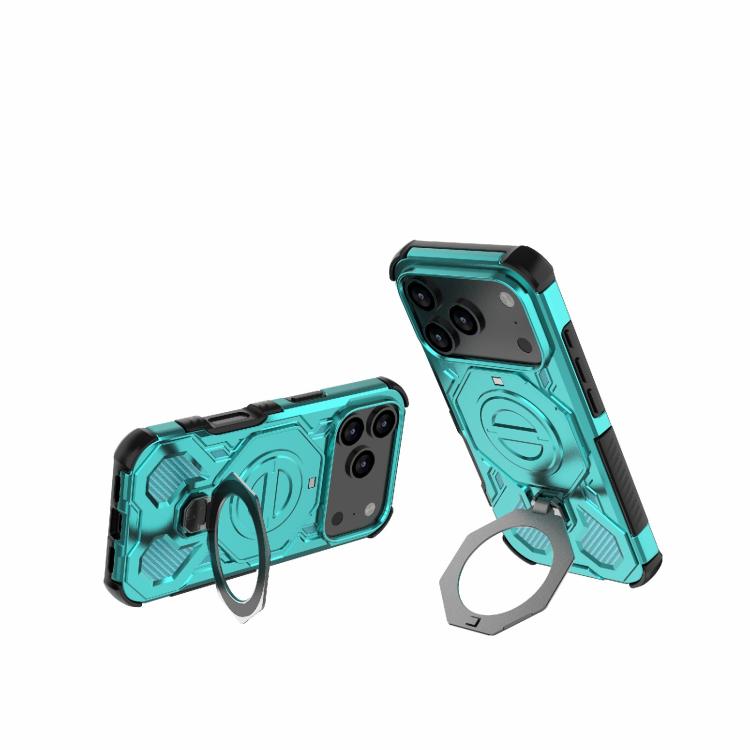 For iPhone 17 Pro J-20 Solid Color MagSafe Magnetic TPU+PC Phone Case(Lake Blue) - iPhone 17 Pro Cases by buy2fix | Online Shopping UK | buy2fix