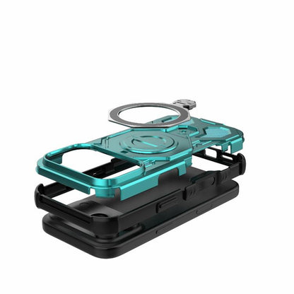 For iPhone 17 Pro J-20 Solid Color MagSafe Magnetic TPU+PC Phone Case(Lake Blue) - iPhone 17 Pro Cases by buy2fix | Online Shopping UK | buy2fix