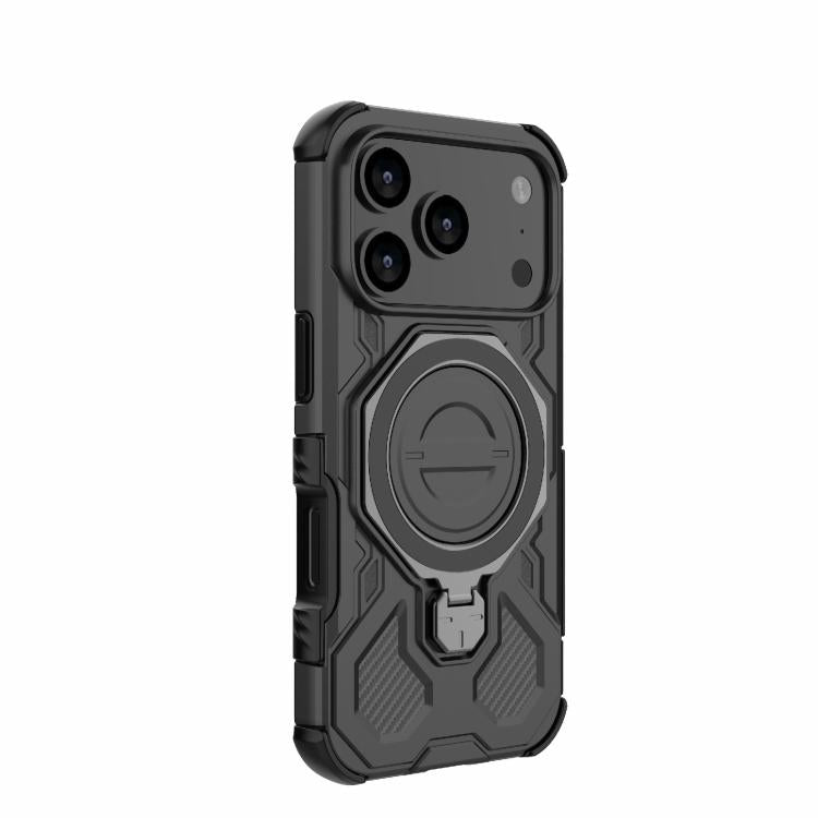 For iPhone 17 Pro J-20 Solid Color MagSafe Magnetic TPU+PC Phone Case(Black) - iPhone 17 Pro Cases by buy2fix | Online Shopping UK | buy2fix