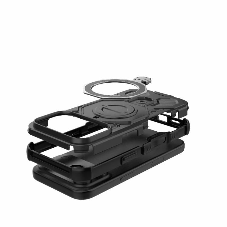 For iPhone 17 Pro J-20 Solid Color MagSafe Magnetic TPU+PC Phone Case(Black) - iPhone 17 Pro Cases by buy2fix | Online Shopping UK | buy2fix