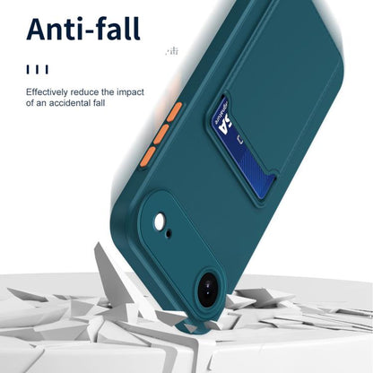 For iPhone Air Skin Feel Card Contrast Color Button TPU Phone Case(White) - iPhone Air Cases by buy2fix | Online Shopping UK | buy2fix