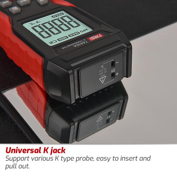 TRSI TA610A Industrial Handheld K-Type Thermocouple Thermometer, Single Channel, without Ambient Temperature - Thermostat & Thermometer by TASI | Online Shopping UK | buy2fix