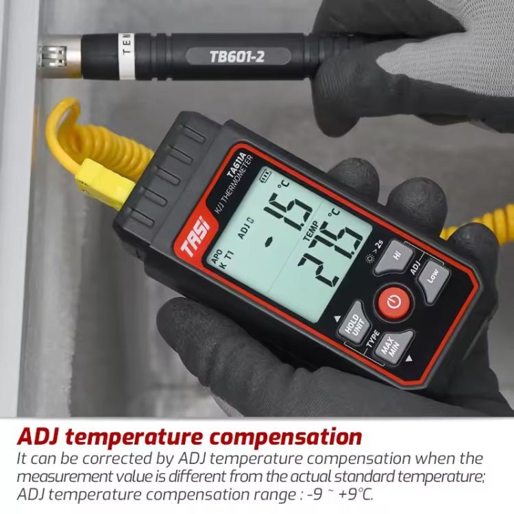 TRSI TA610A Industrial Handheld K-Type Thermocouple Thermometer, Single Channel, without Ambient Temperature - Thermostat & Thermometer by TASI | Online Shopping UK | buy2fix