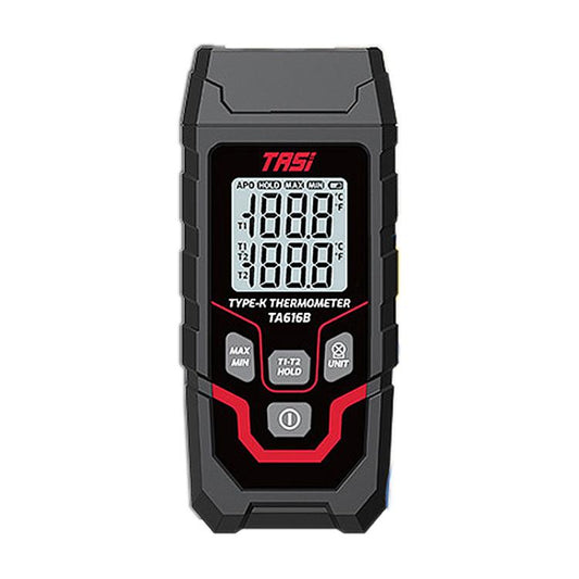 TRSI TA616B Industrial Handheld K-Type Thermocouple Thermometer, Dual Channel, Basic Version - Thermostat & Thermometer by TASI | Online Shopping UK | buy2fix