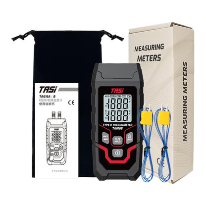 TRSI TA616B Industrial Handheld K-Type Thermocouple Thermometer, Dual Channel, Basic Version - Thermostat & Thermometer by TASI | Online Shopping UK | buy2fix