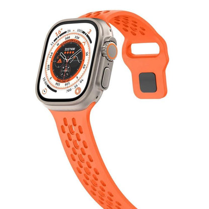 For Apple Watch 42mm / 41mm / 40mm / 38mm xDfind Mesh Reverse Buckle Silicone Watch Band(Olive Green) - Watch Bands by xDfind | Online Shopping UK | buy2fix