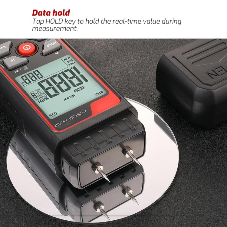 TASI TA661B Wood Moisture Meter Quickly Measure Moisture Content Tester Temperature Humidity Detector(Black) - PH & Moisture Meter by TASI | Online Shopping UK | buy2fix