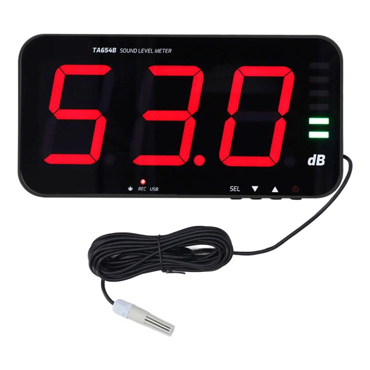 TRSI TA654B Large Screen Wall-mounted Noise Meter Decibel Detector Device - Light & Sound Meter by TASI | Online Shopping UK | buy2fix