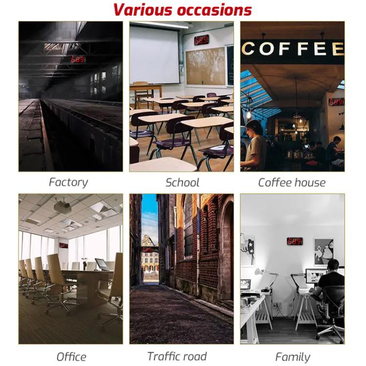 TRSI TA654B Large Screen Wall-mounted Noise Meter Decibel Detector Device - Light & Sound Meter by TASI | Online Shopping UK | buy2fix