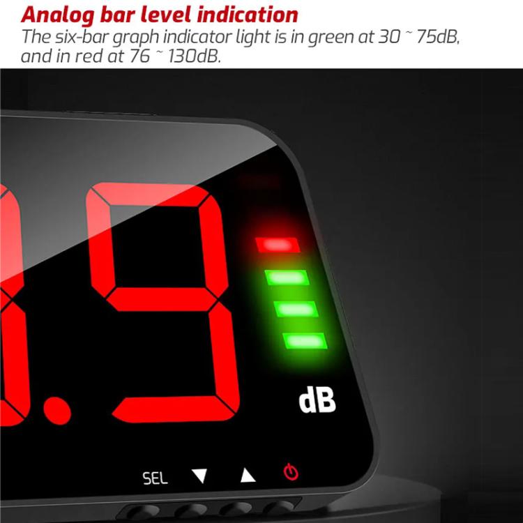TRSI TA654B Large Screen Wall-mounted Noise Meter Decibel Detector Device - Light & Sound Meter by TASI | Online Shopping UK | buy2fix