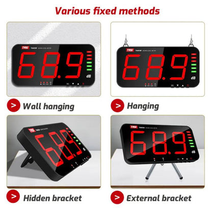 TRSI TA654B Large Screen Wall-mounted Noise Meter Decibel Detector Device - Light & Sound Meter by TASI | Online Shopping UK | buy2fix