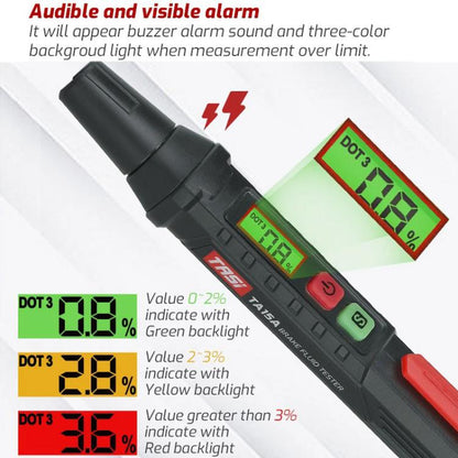 TASI TA15A Car Brake Fluid Detection Pen Brake Fluid Tester(Black Red) - Electronic Test by TASI | Online Shopping UK | buy2fix