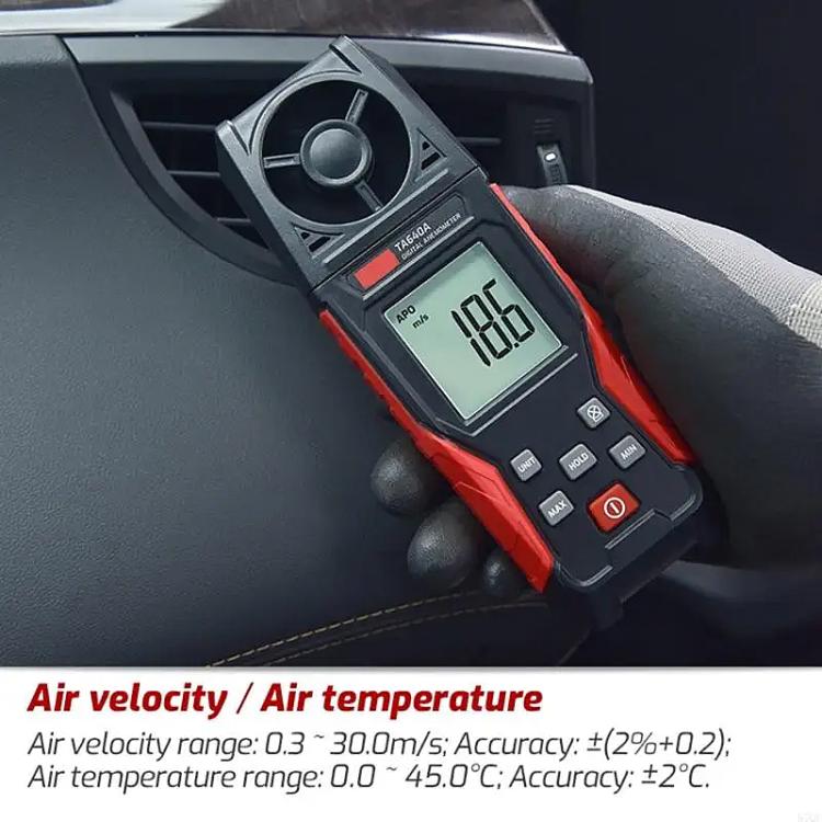 TRSI TA640A Handheld High Precision Wind Speed Instrument Wind Volume Tester - Tachometers & Anemometer by TASI | Online Shopping UK | buy2fix