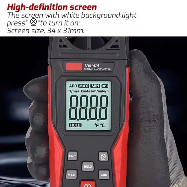 TRSI TA640A Handheld High Precision Wind Speed Instrument Wind Volume Tester - Tachometers & Anemometer by TASI | Online Shopping UK | buy2fix