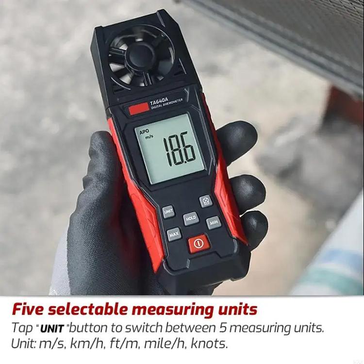 TRSI TA640A Handheld High Precision Wind Speed Instrument Wind Volume Tester - Tachometers & Anemometer by TASI | Online Shopping UK | buy2fix