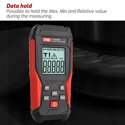 TASI TA500B Contact Measurement Laser Tachometer Digital Display Measuring Speed Meter(Black Red) - Tachometers & Anemometer by TASI | Online Shopping UK | buy2fix