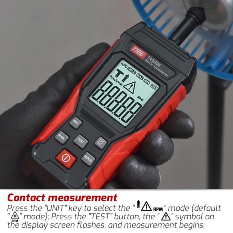 TASI TA500B Contact Measurement Laser Tachometer Digital Display Measuring Speed Meter(Black Red) - Tachometers & Anemometer by TASI | Online Shopping UK | buy2fix