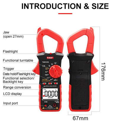 TRSI TA8315A Clamp Meter High Accuracy AC DC Voltage Ammeter - Digital Multimeter by TASI | Online Shopping UK | buy2fix