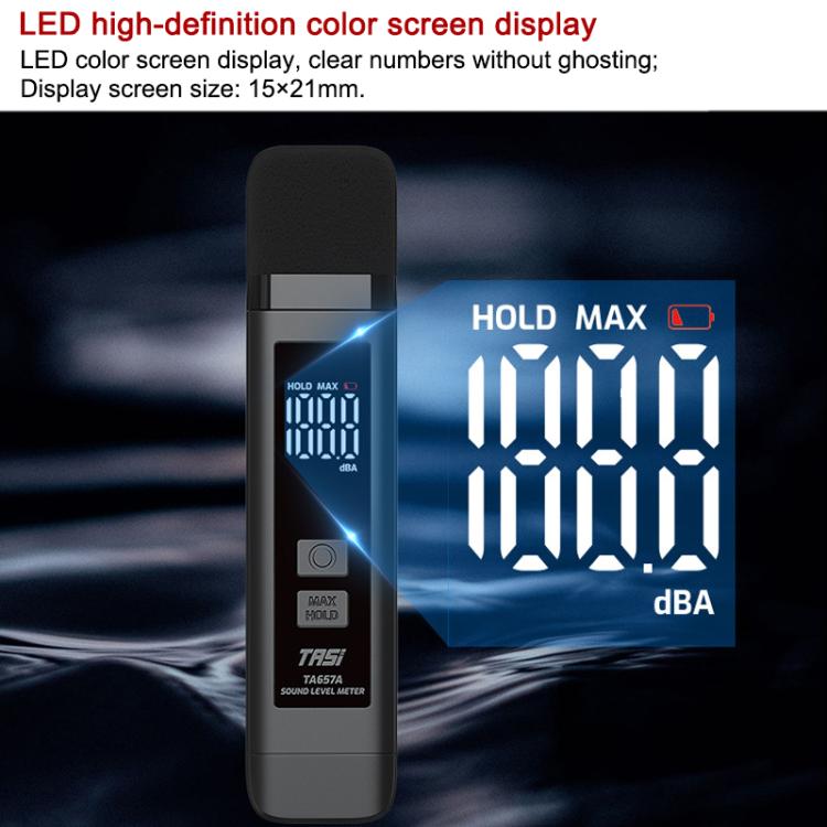 TRSI TA657A Rechargeable Noise Meter Decibel Detector Device - Light & Sound Meter by TASI | Online Shopping UK | buy2fix