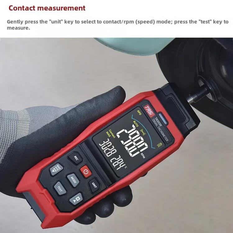 TASI Contact Portable Measuring Speed Meter Digital Display Laser Tachometer - Tachometers & Anemometer by TASI | Online Shopping UK | buy2fix