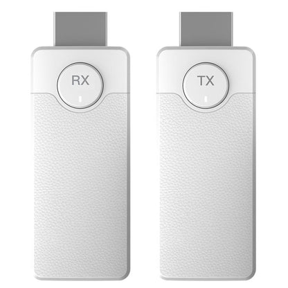 Q50 Leather Texture Wireless HDMI Video Transmitter and Receiver Extender Adapter(White) - Adapter by buy2fix | Online Shopping UK | buy2fix