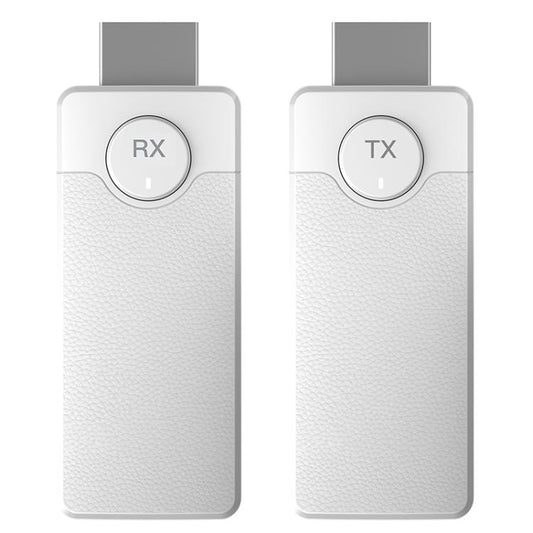 Q50 Leather Texture Wireless HDMI Video Transmitter and Receiver Extender Adapter(White) - Adapter by buy2fix | Online Shopping UK | buy2fix