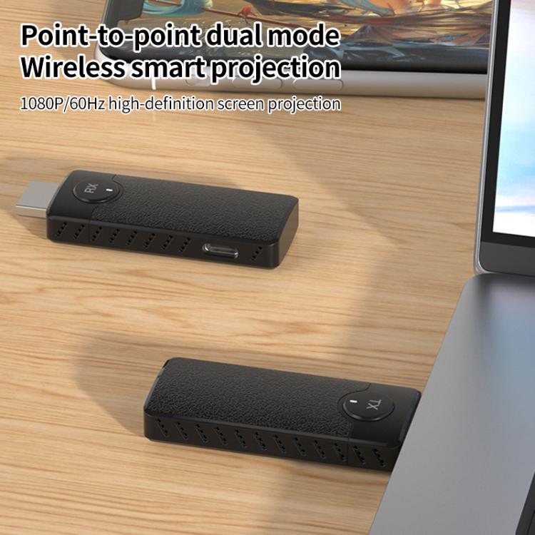 Q50 Leather Texture Wireless HDMI Video Transmitter and Receiver Extender Adapter(Black) - Adapter by buy2fix | Online Shopping UK | buy2fix