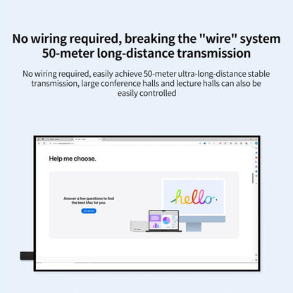 Q50 Leather Texture Wireless HDMI Video Transmitter and Receiver Extender Adapter(White) - Adapter by buy2fix | Online Shopping UK | buy2fix