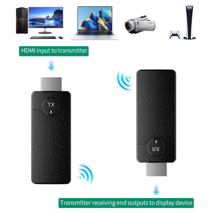 Q50 Leather Texture Wireless HDMI Video Transmitter and Receiver Extender Adapter(Black) - Adapter by buy2fix | Online Shopping UK | buy2fix