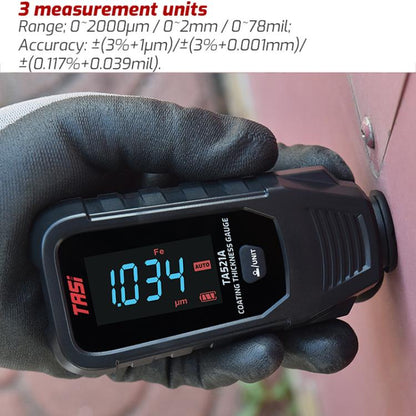 TASI TA521A Car Paint Film Meter Paint Surface Tester Coating Thickness Gauge(Black) - Coating Thickness Gauge by TASI | Online Shopping UK | buy2fix