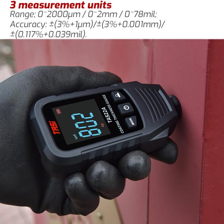 TASI TA522A Car Paint Film Meter Paint Surface Tester Coating Thickness Gauge(Black) - Coating Thickness Gauge by TASI | Online Shopping UK | buy2fix