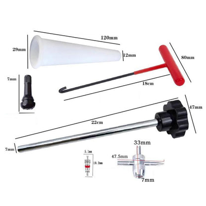 13pcs / Set Car Tire Repair Tool Valve Installation Tool Set(Red) - Tire Repair & Installation Tools by buy2fix | Online Shopping UK | buy2fix