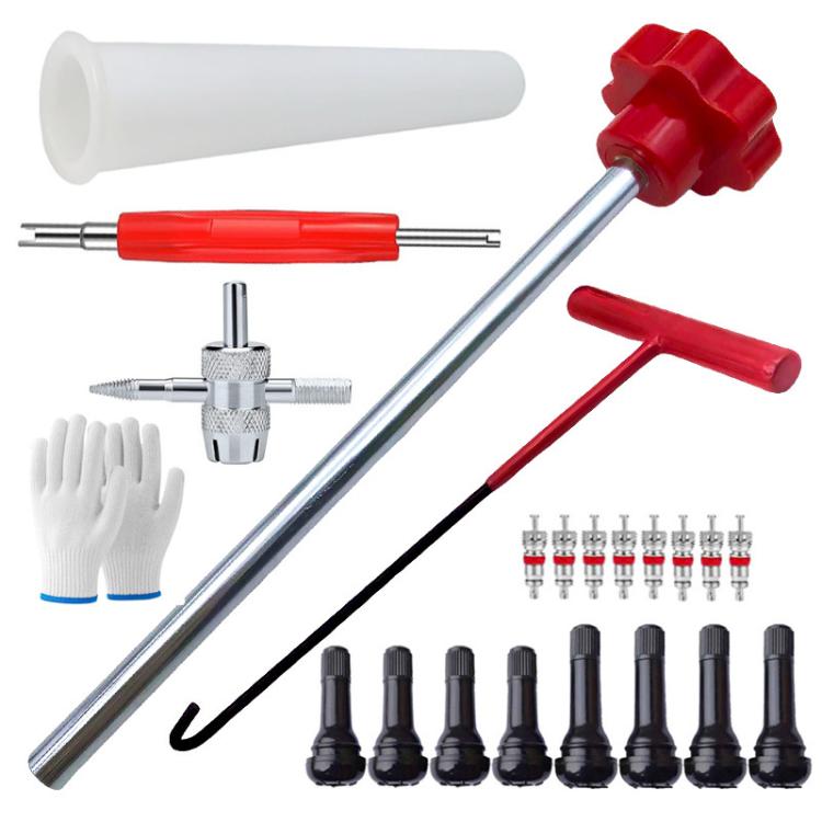 23pcs / Set Car Tire Repair Tool Valve Installation Tool Set(Red) - Tire Repair & Installation Tools by buy2fix | Online Shopping UK | buy2fix