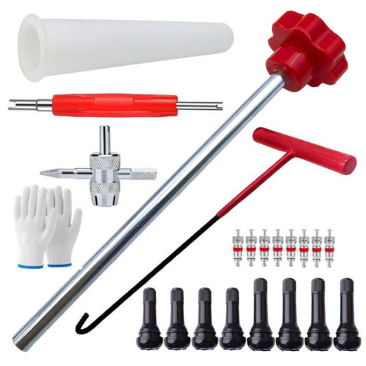 23pcs / Set Car Tire Repair Tool Valve Installation Tool Set(Red) - Tire Repair & Installation Tools by buy2fix | Online Shopping UK | buy2fix