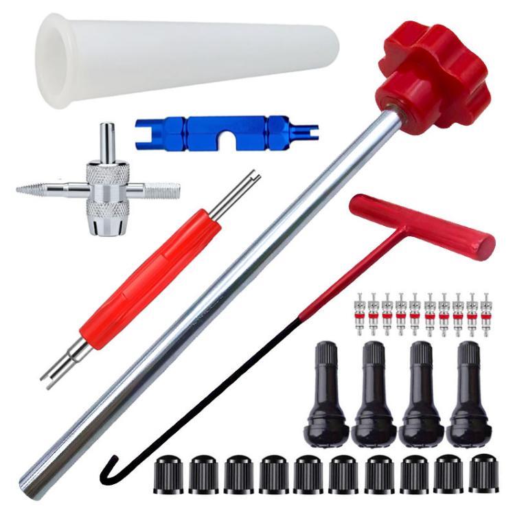 30pcs / Set Car Tire Repair Tool Valve Installation Tool Set(Red) - Tire Repair & Installation Tools by buy2fix | Online Shopping UK | buy2fix