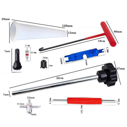 30pcs / Set Car Tire Repair Tool Valve Installation Tool Set(Red) - Tire Repair & Installation Tools by buy2fix | Online Shopping UK | buy2fix