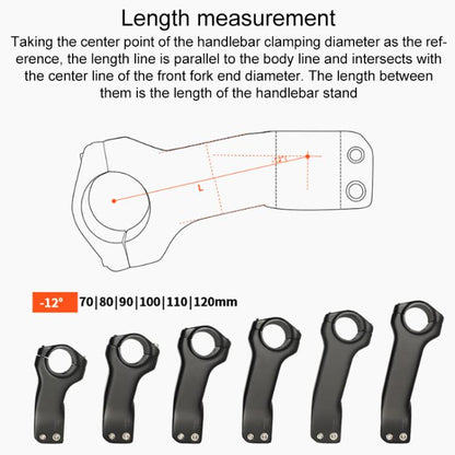 TOSEEK K01 Road Mountain Bike Carbon Fiber Handlebar Riser Faucet, Size:-12 Degree, 100mm(Gloss) - Bicycle Grips by TOSEEK | Online Shopping UK | buy2fix