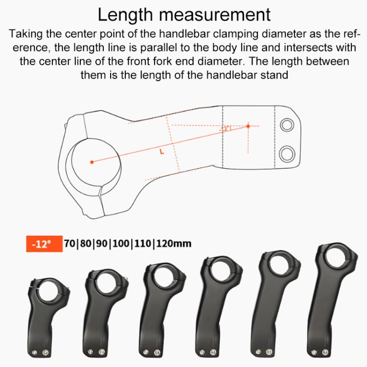 TOSEEK K01 Road Mountain Bike Carbon Fiber Handlebar Riser Faucet, Size:-12 Degree, 80mm(Gloss) - Bicycle Grips by TOSEEK | Online Shopping UK | buy2fix