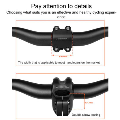TOSEEK K01 Road Mountain Bike Carbon Fiber Handlebar Riser Faucet, Size:-12 Degree, 80mm(Gloss) - Bicycle Grips by TOSEEK | Online Shopping UK | buy2fix