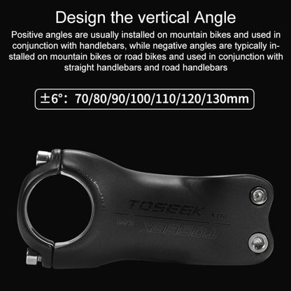 TOSEEK K04 Full Carbon Fiber Brazing Road Mountain Bike Handlebar Riser Faucet, Size:17 Degree, 110mm(Black Grey Silver) - Bicycle Grips by TOSEEK | Online Shopping UK | buy2fix